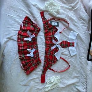 Sexy schoolgirl cosplay outfit